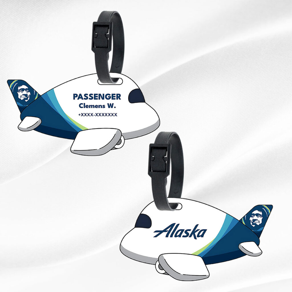 Alaska Airlines Bag Tag | QR Code for Flight Crew