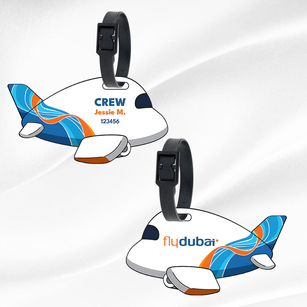 Fly Dubai Bag Tag | QR Code for Flight Crew