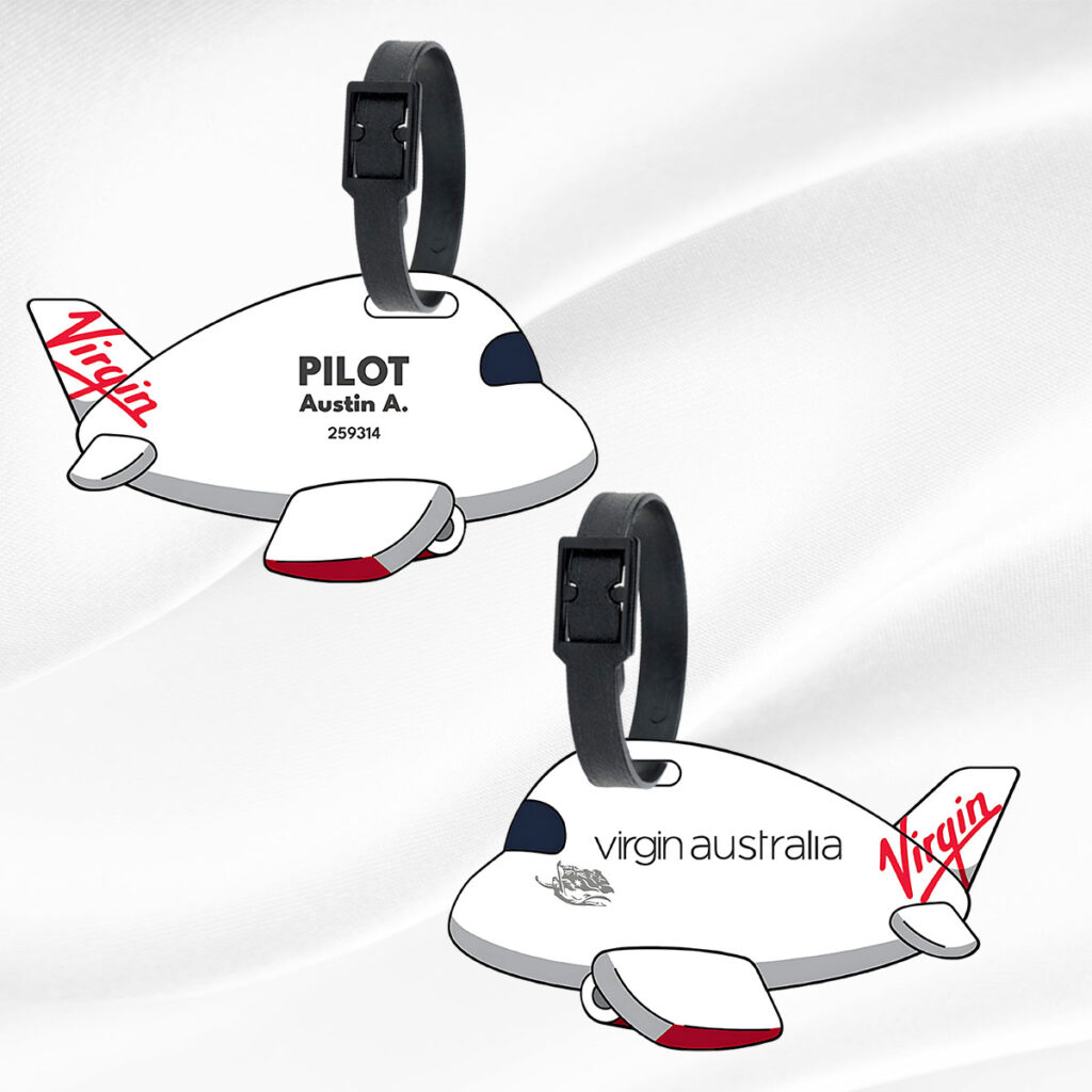 Personalized Luggage Tag for Pilots | Virgin Australia Airlines QR