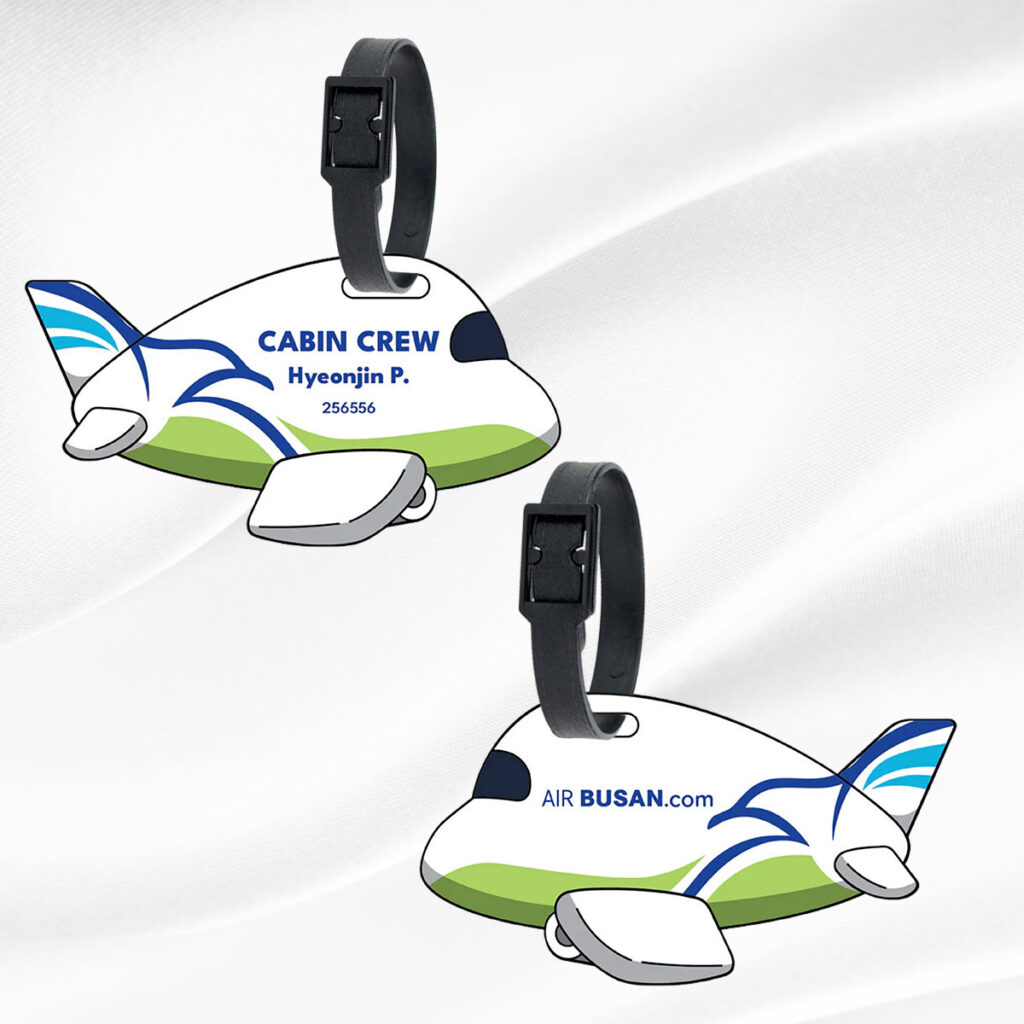 Air Busan Crew Luggage Tag | Lost-and-Found QR for Pilots