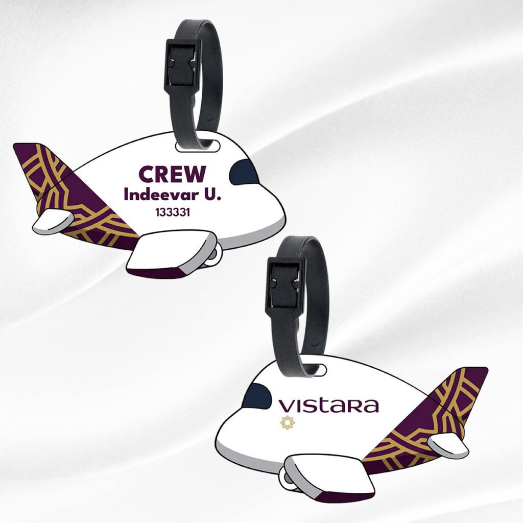 Air Vistara Flight Crew Personalized Bag Tag
