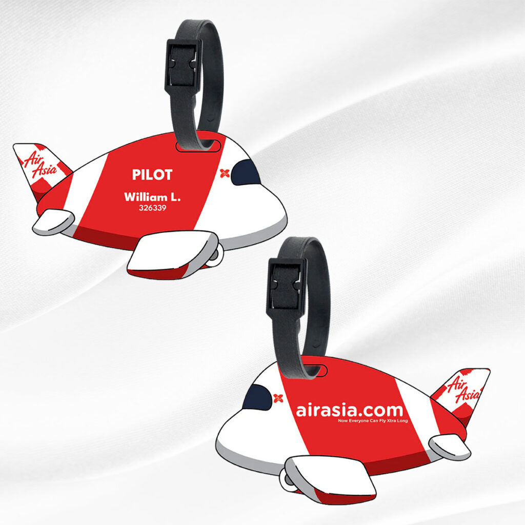 AirAsia X Bag Tag | QR Code for Flight Crew