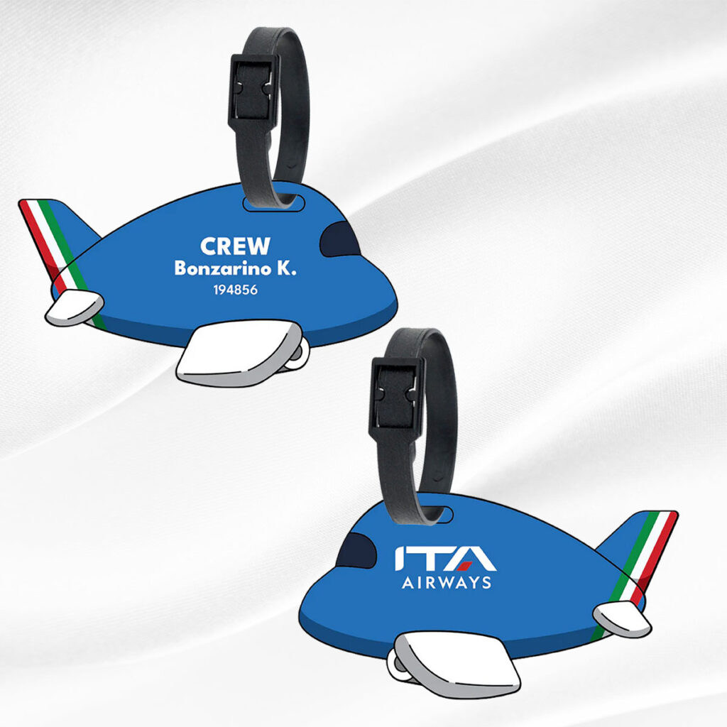 ITA Airways Crew Luggage Tag | Lost-and-Found QR for Pilots