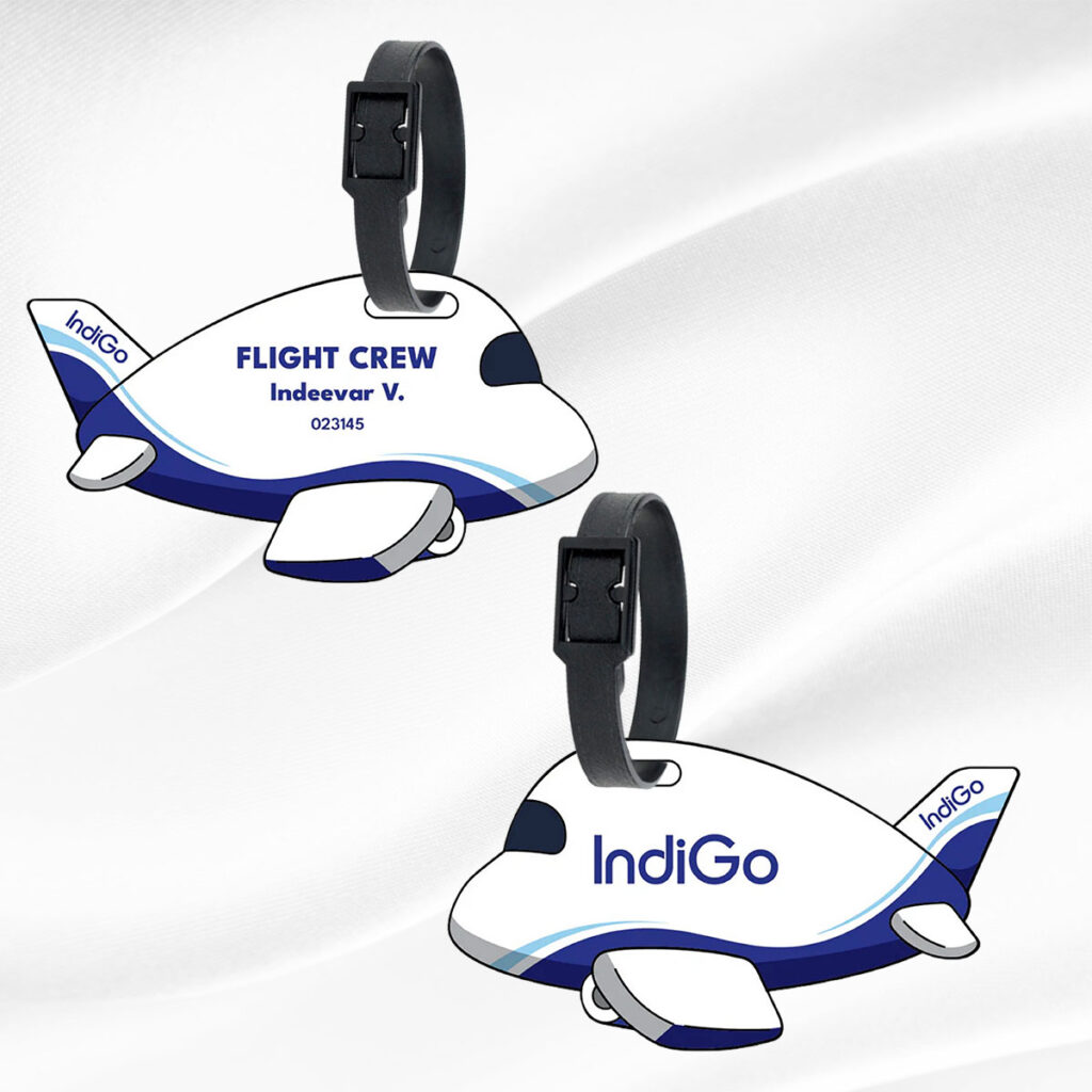 IndiGo Airlines Crew Luggage Tag | Lost-and-Found QR for Pilots