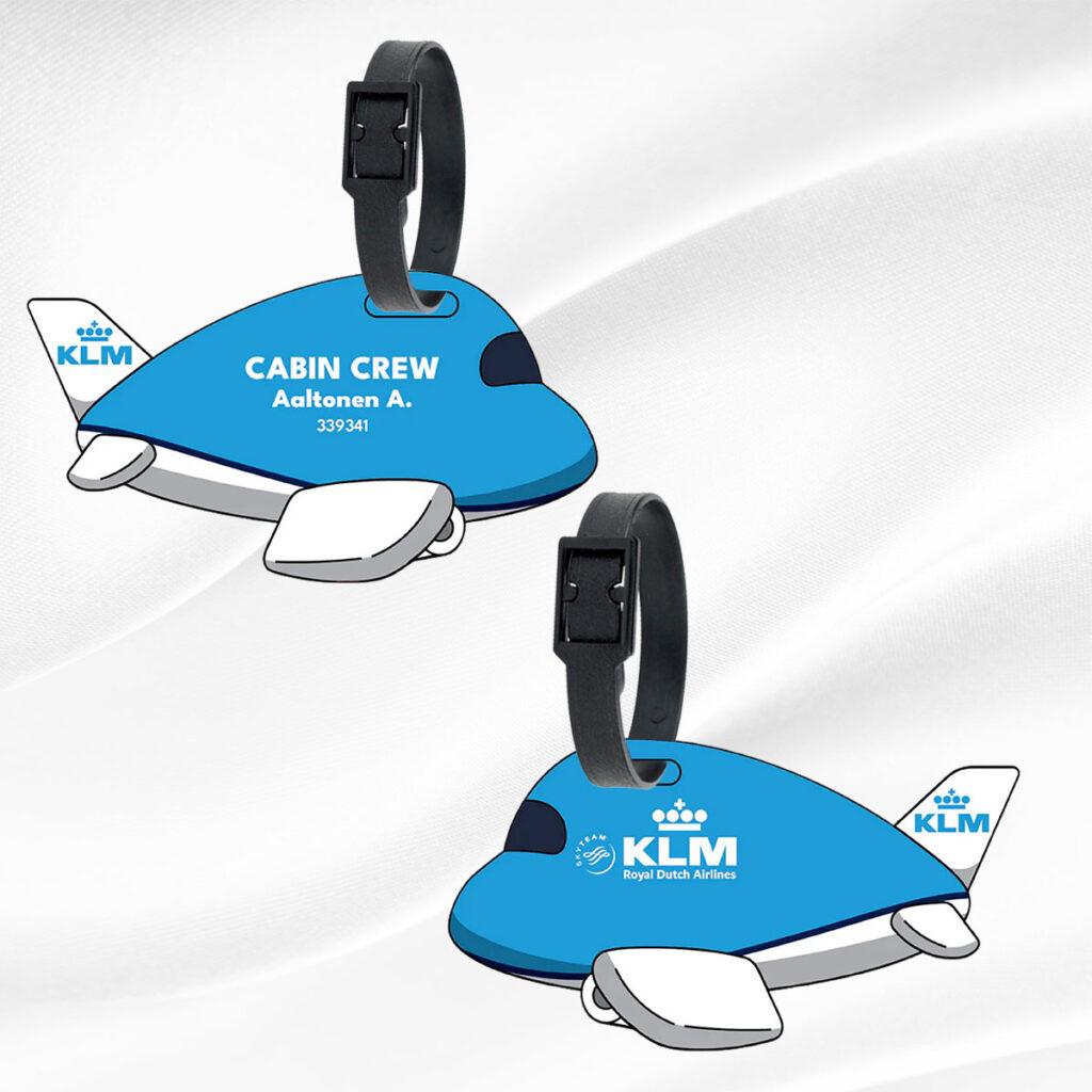 KLM Royal Dutch Airlines Flight Crew Personalized Bag Tag