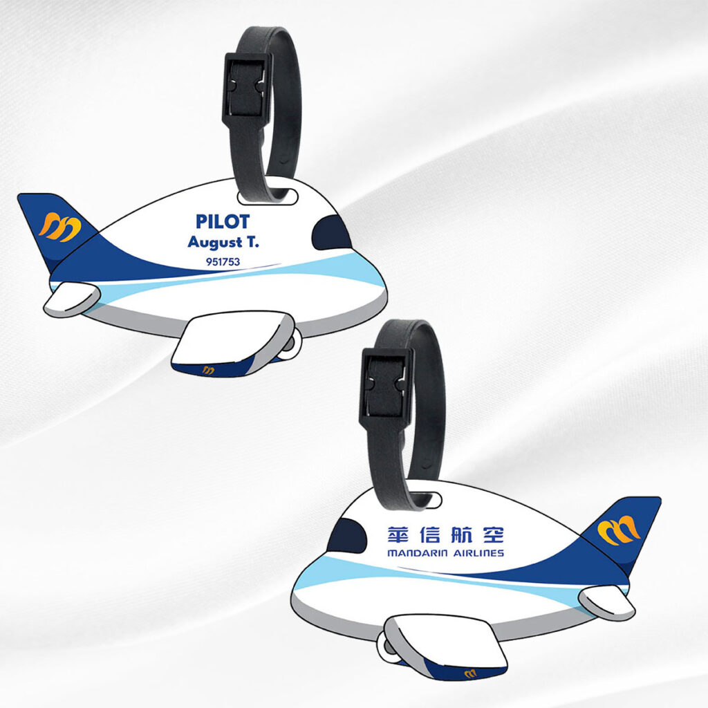 Mandarin Airlines Luggage Tag | Custom QR for Pilots