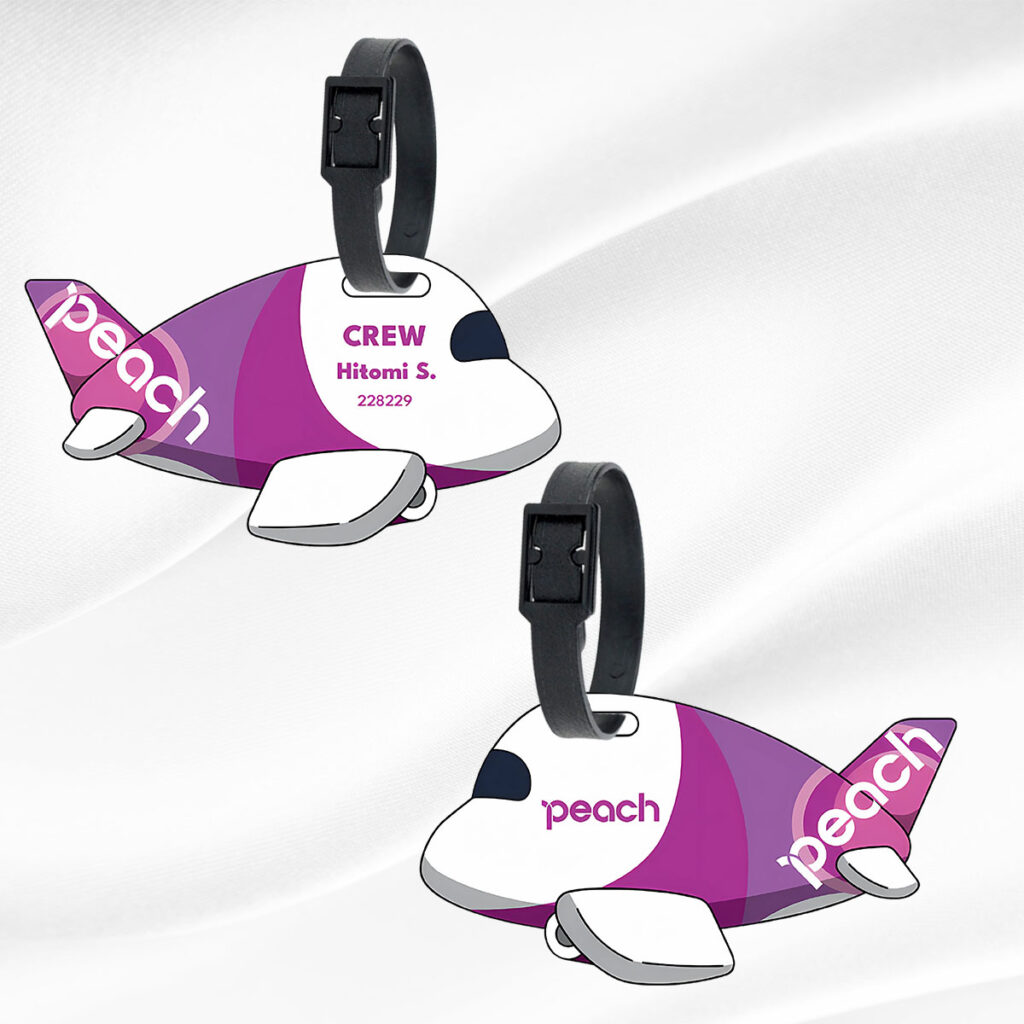 Peach Aviation Custom Cabin Crew Tag | Airline Bag Tag