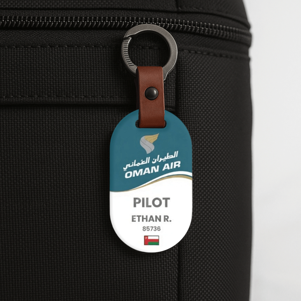 Oman Air WY luggage tag