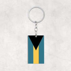 Bahamas-Pocket-Size Flag Keychain