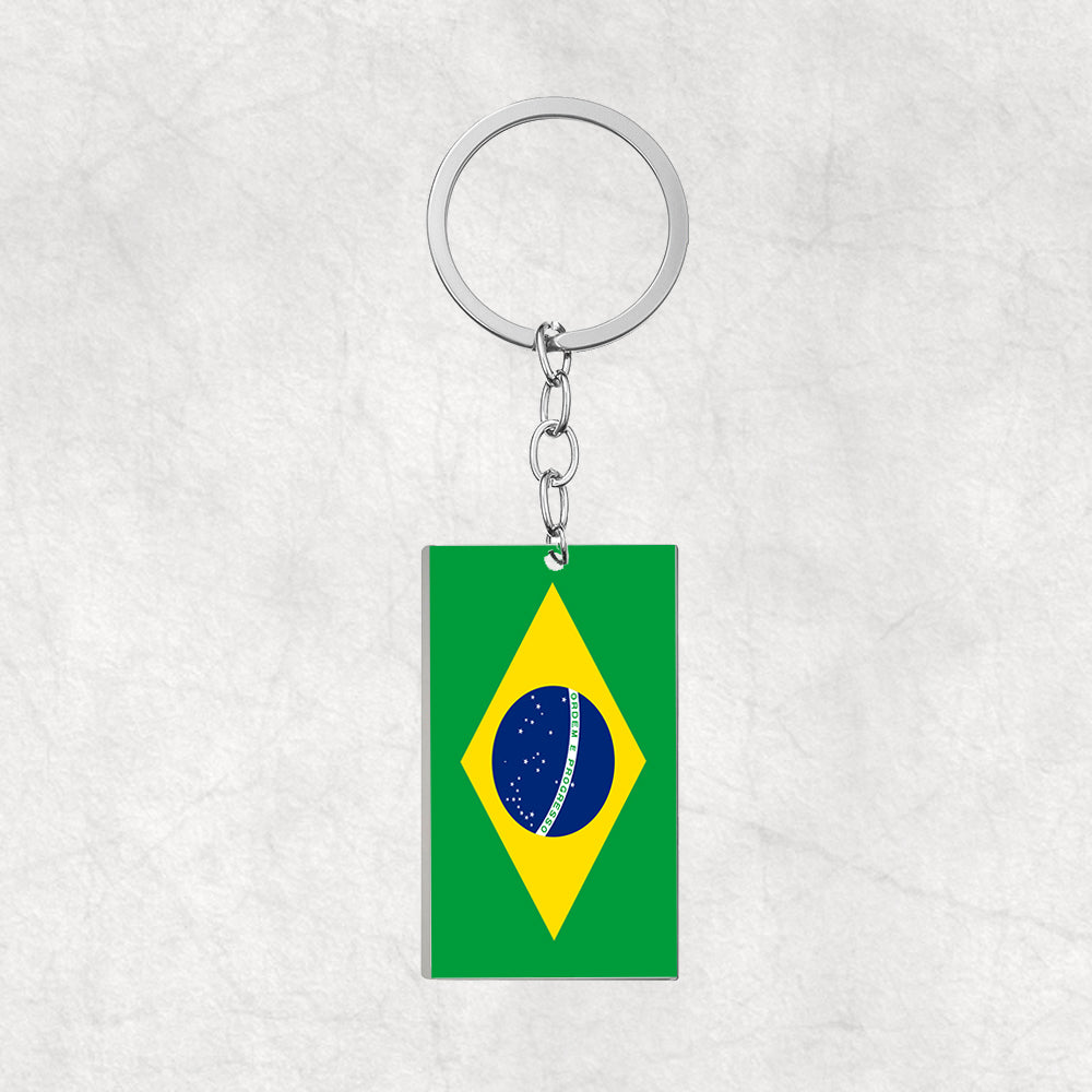 Brazil-National Flag Travel Keychain