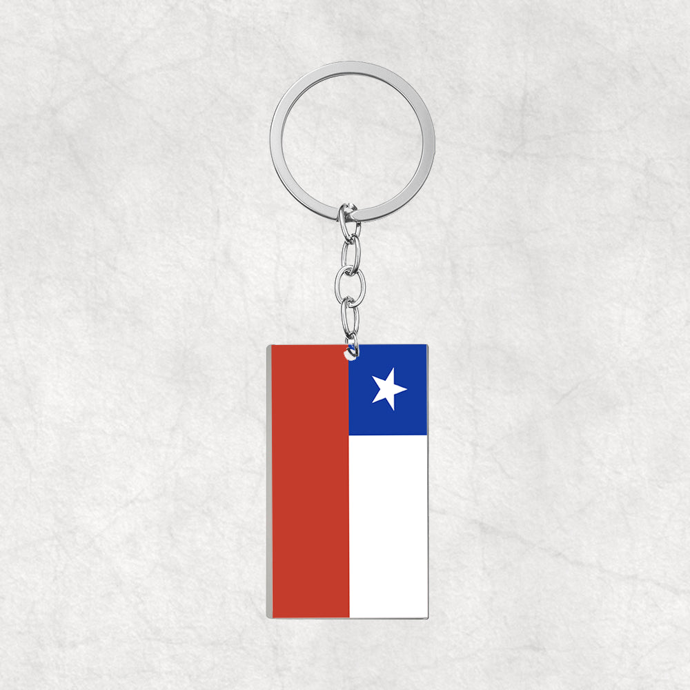 Chile-Minimal Flag Keyring