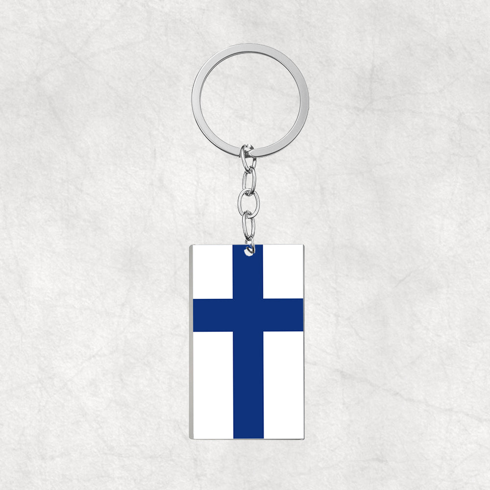 Finland-Flag Travel Keychain