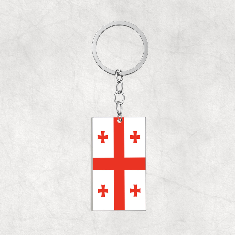 Georgia-Flag Memory Keychain