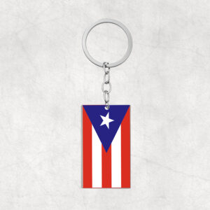 Puerto Rico-Patriotic Keychain