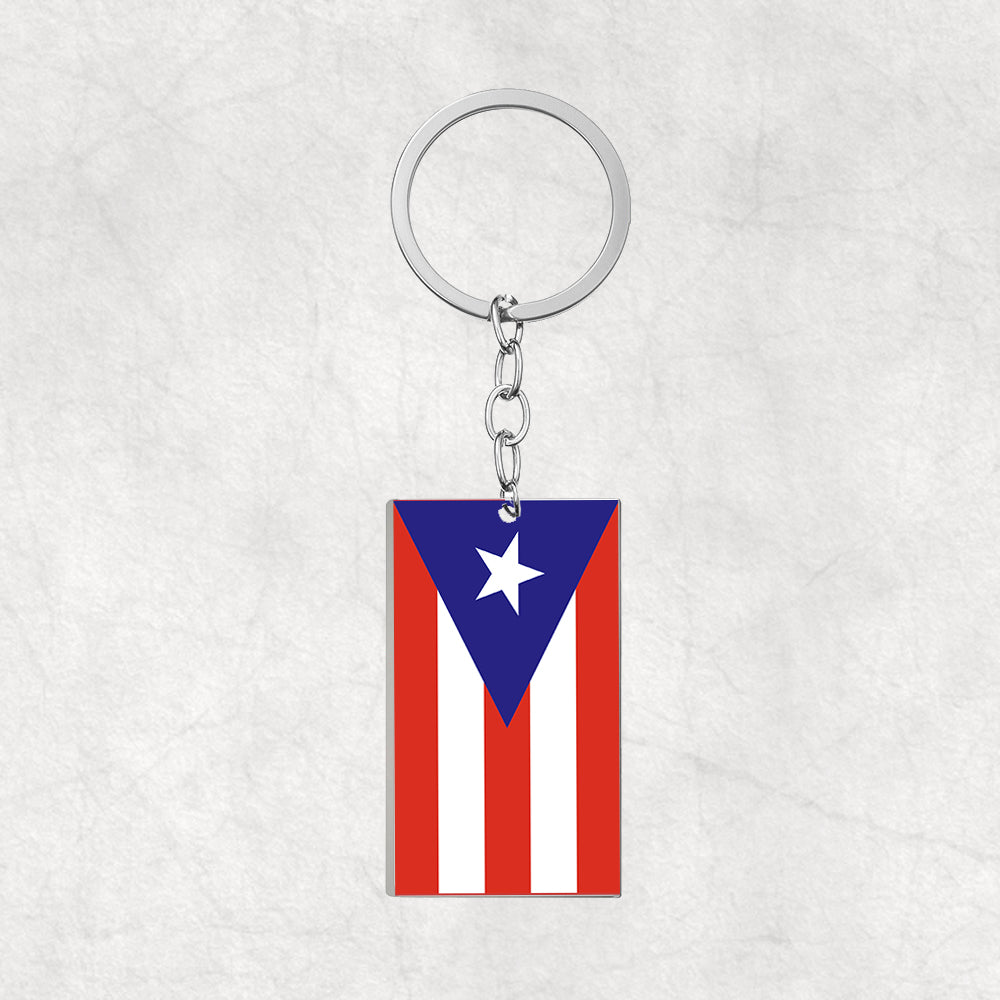 Puerto Rico-Patriotic Keychain