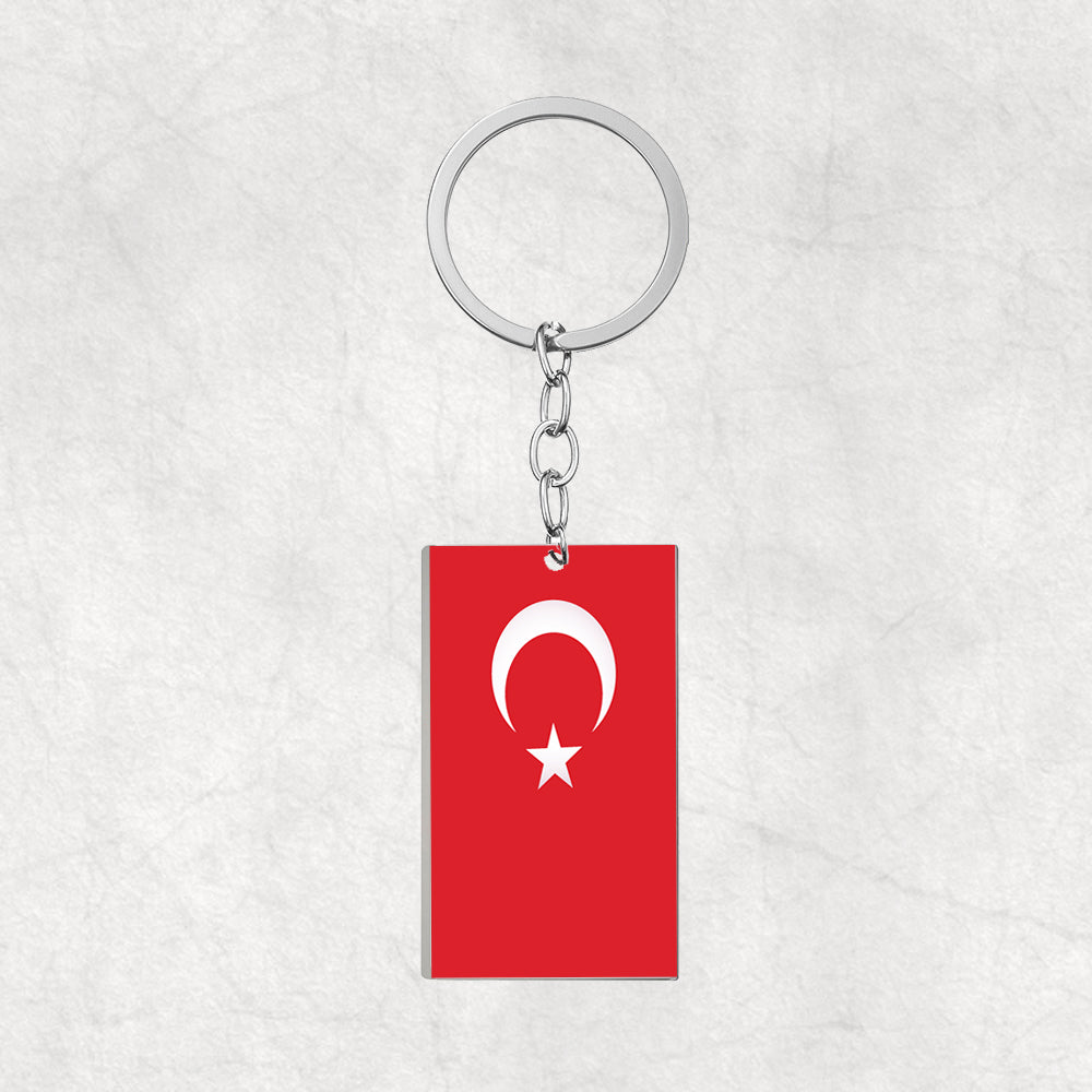 Turkey Flag Keychain 1 Turkey-Flag Keychain for International Gifts