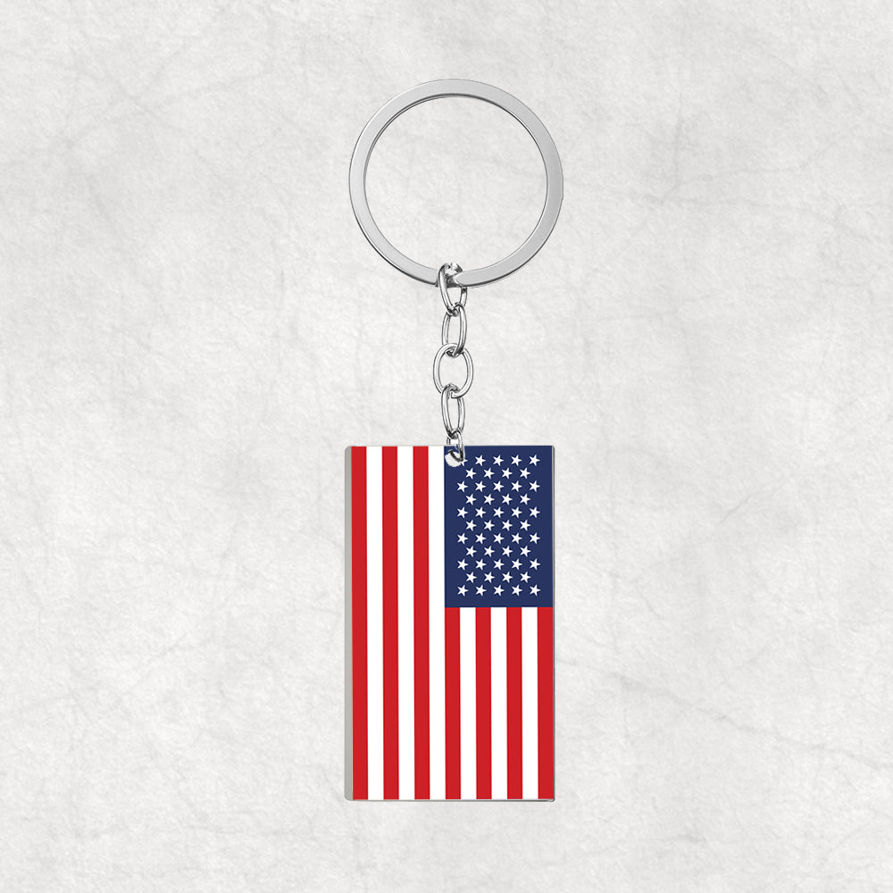 USA-Flag Keychain for Travelers