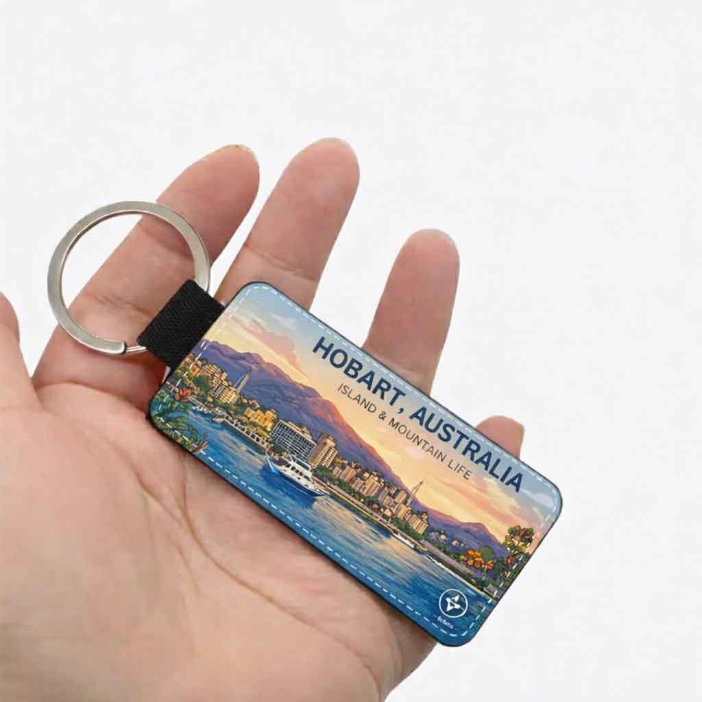 hobart-australia-keychain-waterfront-mountain-tasmania-souvenir