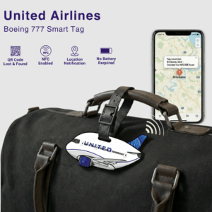 United Airlines Boeing 777 Smart Luggage Tag