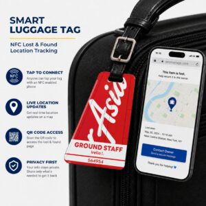 Air Asia Luggage Tag – Tail Design Smart Tag