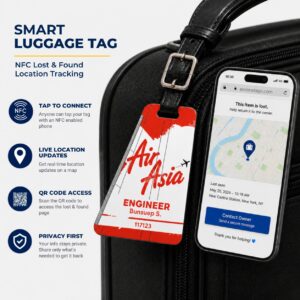 Air Asia X Luggage Tag – Tail Design Smart Tag