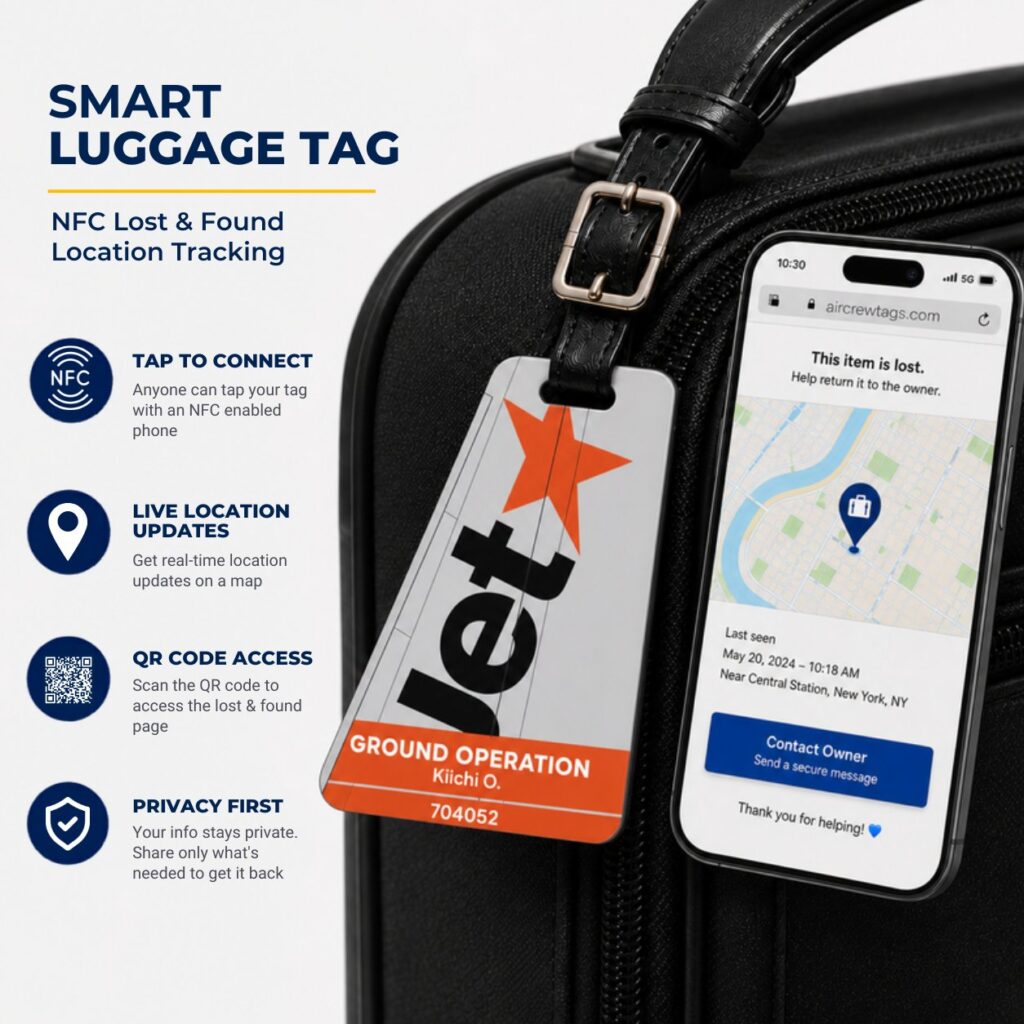 Jetstar Luggage Tag – Tail Design Smart Tag