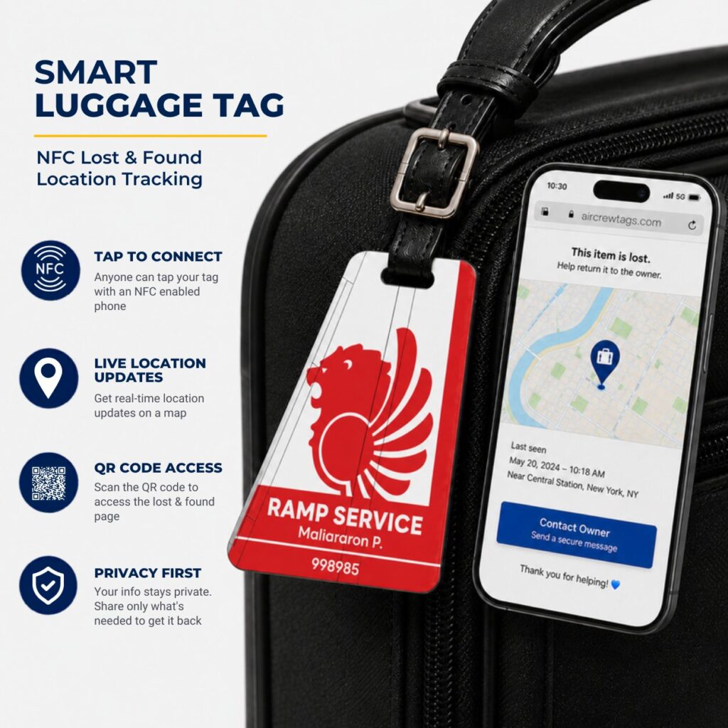 Lion Air Luggage Tag – Tail Design Smart Tag