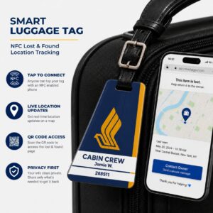 Singapore Airlines Tail Design Smart Luggage Tag