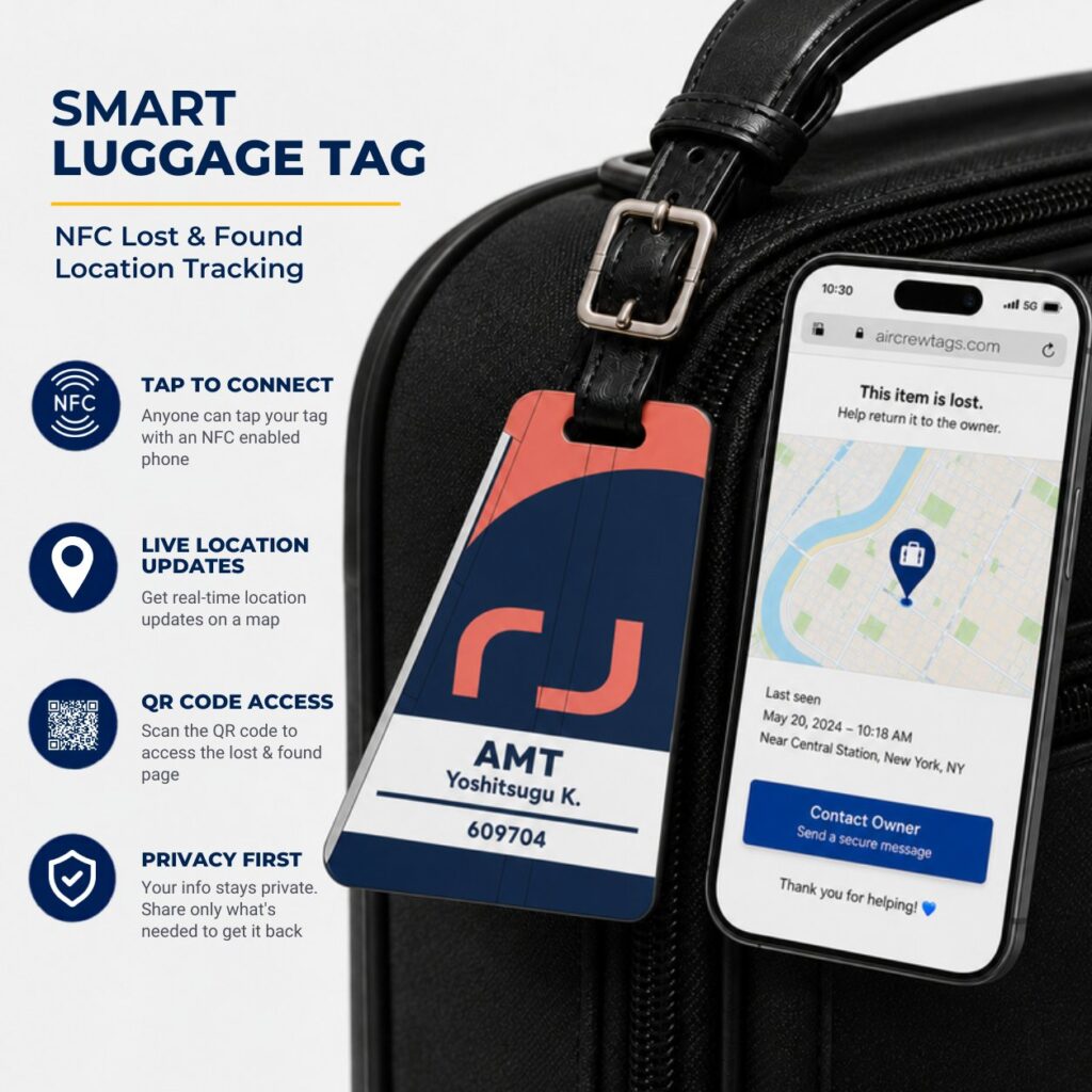 Air Japan Luggage Tag – Tail Design Smart Tag