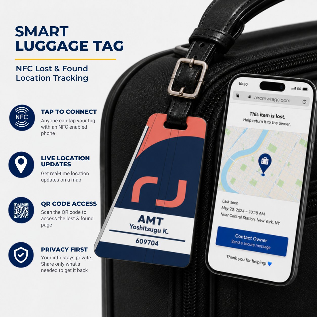 Air Japan Luggage Tag – Tail Design Smart Tag 1 Air Japan Luggage Tag – Tail Design Smart Tag
