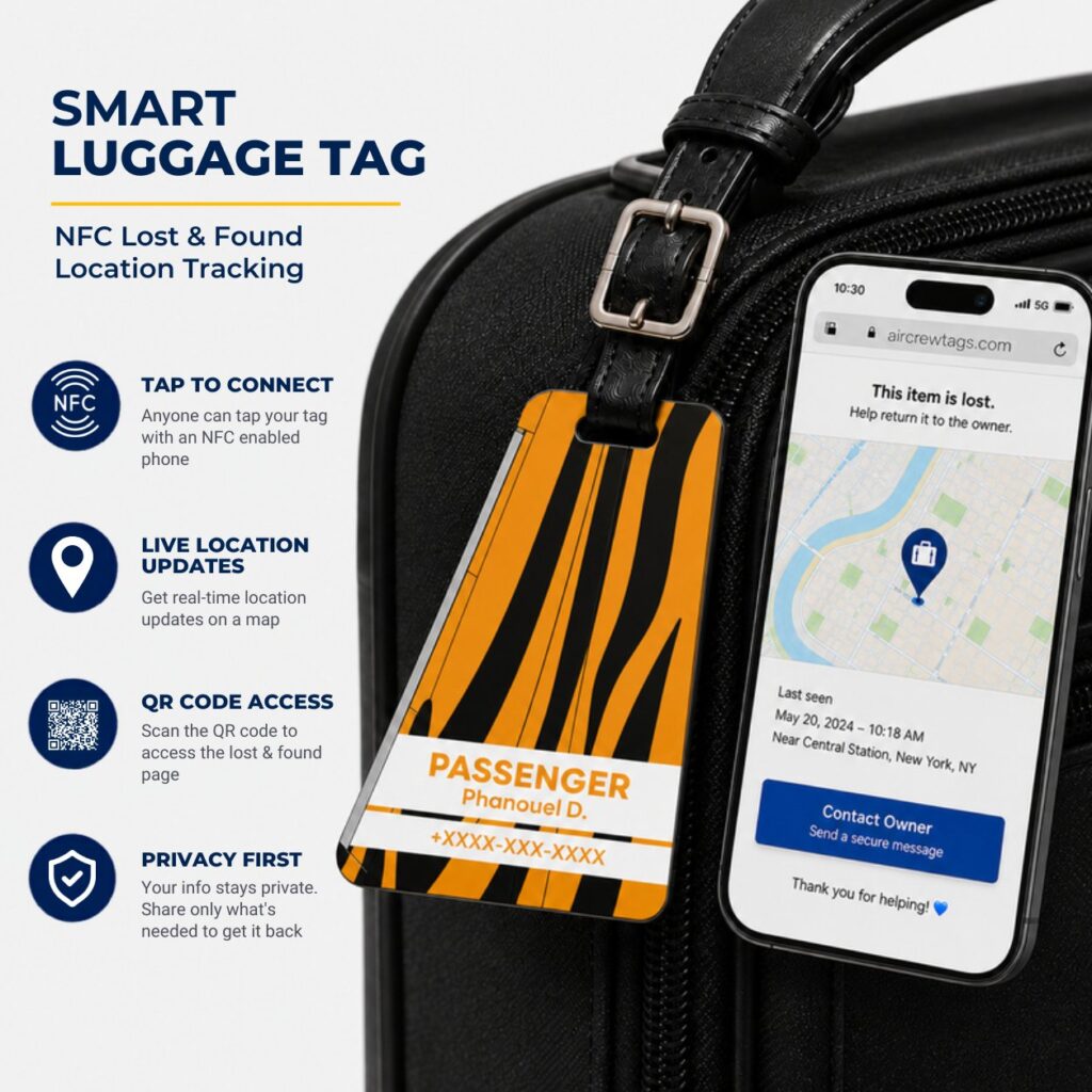 Tiger Air Luggage Tag – Tail Design Smart Tag