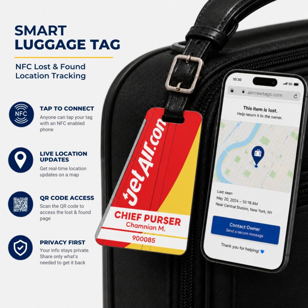 Vietjet Air Luggage Tag – Tail Design Smart Tag