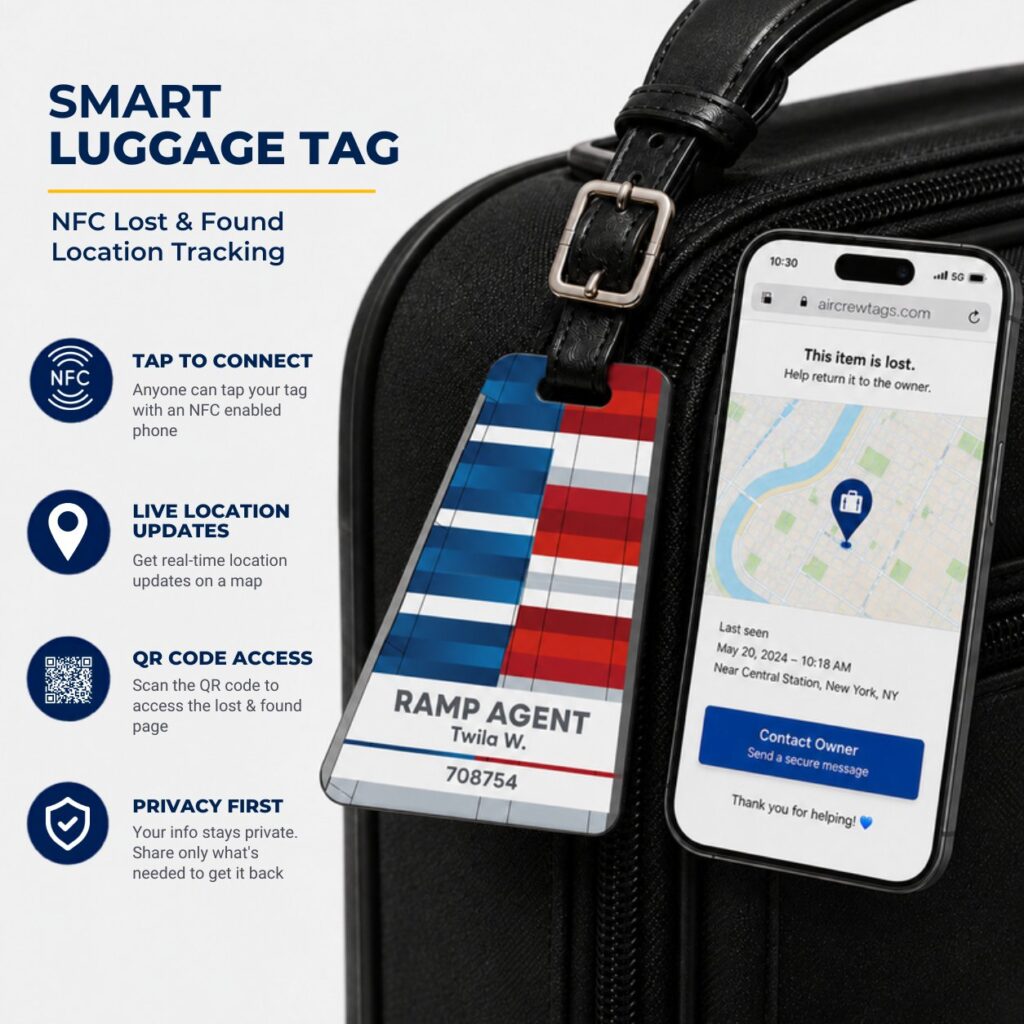American Airlines Luggage Tag – Tail Design Smart Tag