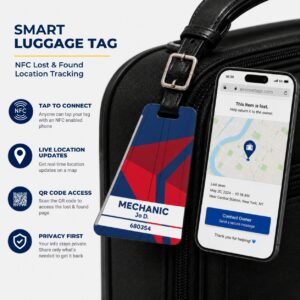 Delta Airlines Luggage Tag – Tail Design Smart Tag