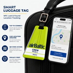 Air Baltic Luggage Tag – Tail Design Smart Tag