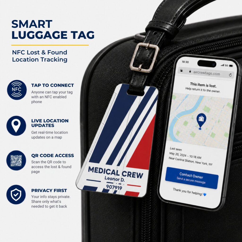 Air France Luggage Tag – Tail Design Smart Tag