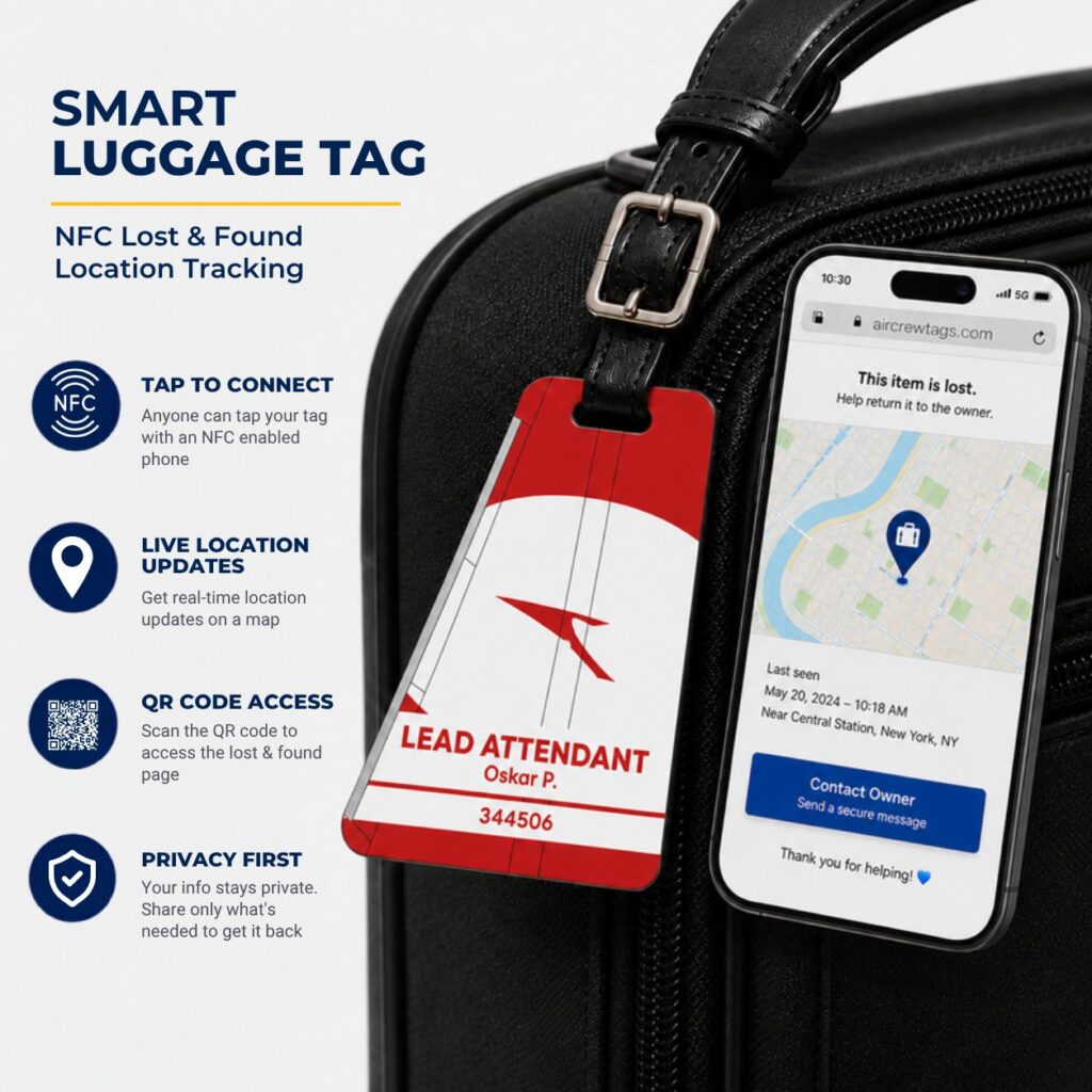 Austrian Airlines Luggage Tag – Tail Design Smart Tag