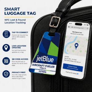 JetBlue Airways Luggage Tag – Tail Design Smart Tag
