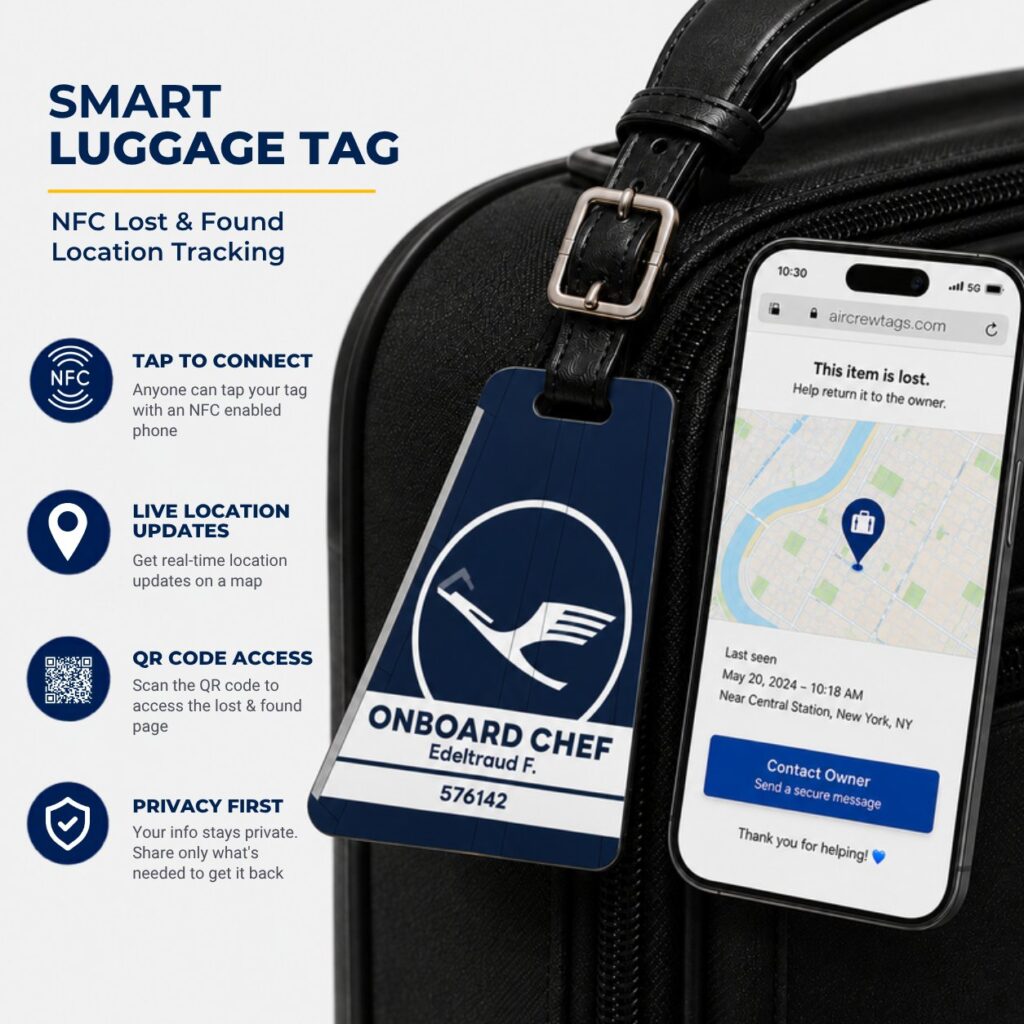 Lufthansa Luggage Tag – Tail Design Smart Tag