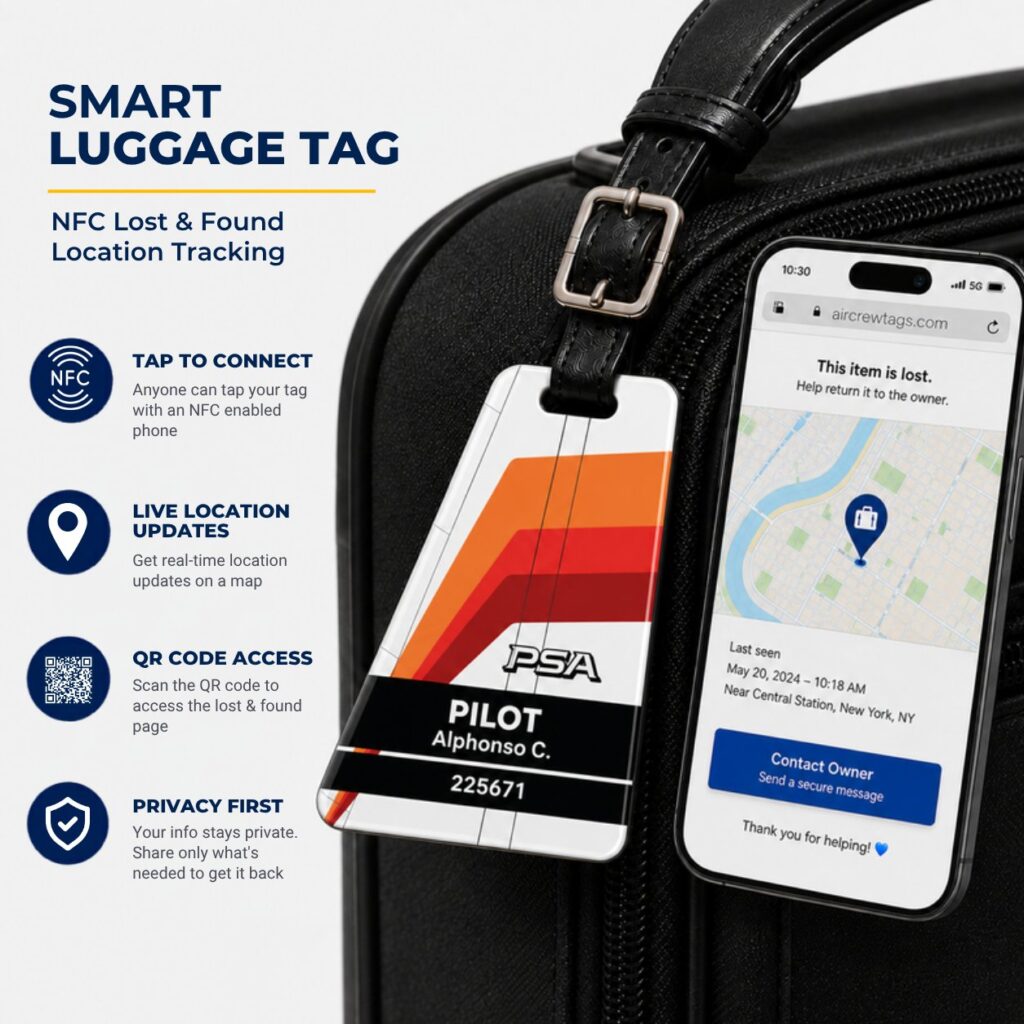 PSA Airlines Luggage Tag – Tail Design Smart Tag