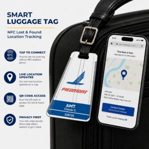 Piedmont Airlines Luggage Tag – Tail Design Smart Tag