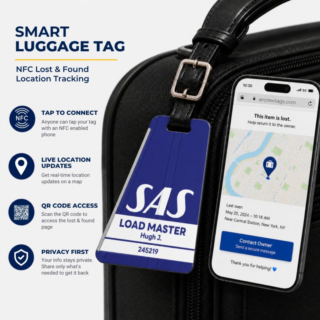 SAS Luggage Tag – Tail Design Smart Tag