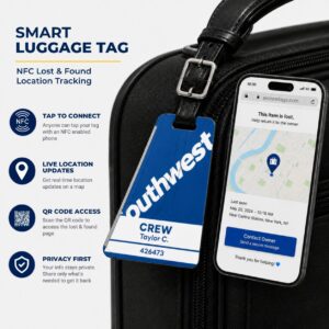 SkyWest Airlines Luggage Tag – Tail Design Smart Tag