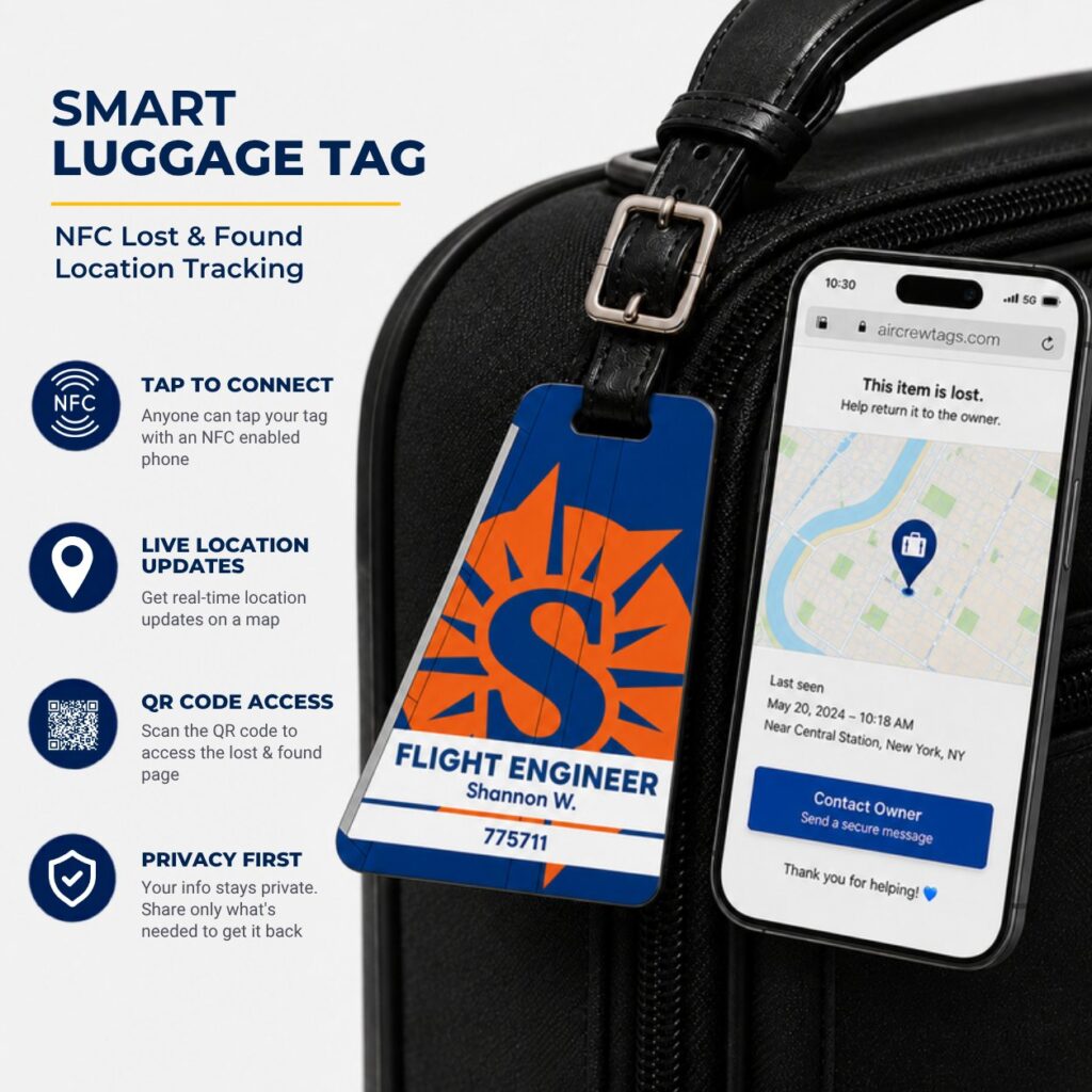 Sun Country Airlines Luggage Tag – Tail Design Smart Tag