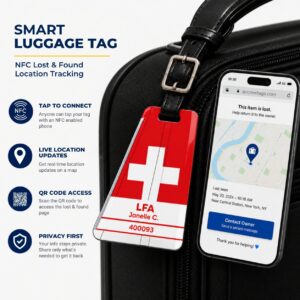 Swiss Air International Luggage Tag – Tail Design Smart Tag