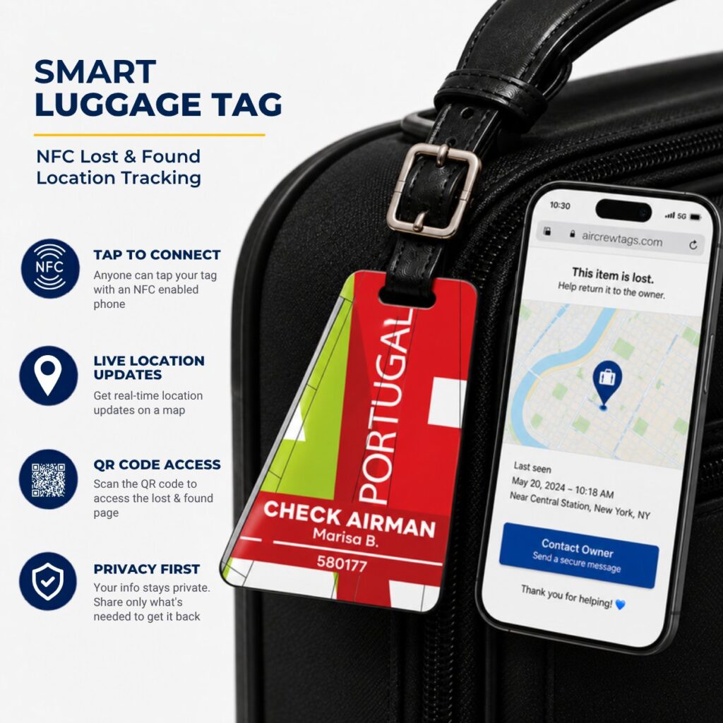TAP Air Portugal Luggage Tag – Tail Design Smart Tag