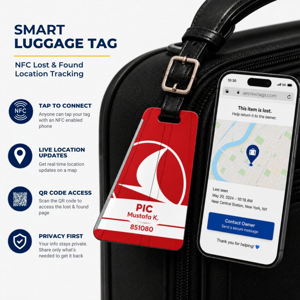 Turkish Airlines Luggage Tag – Tail Design Smart Tag