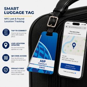 United Airlines Luggage Tag – Tail Design Smart Tag